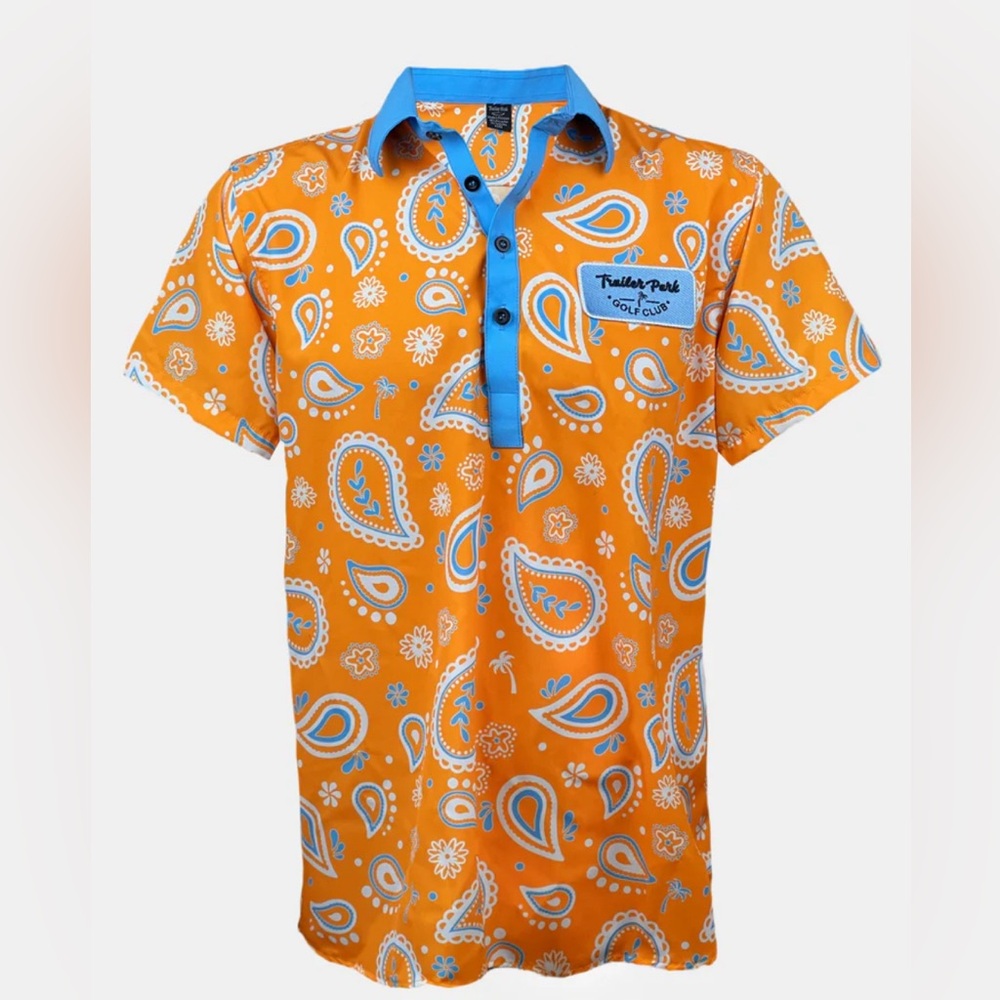 NWOT Men’s Vibrant, head turning lightweight Collared Golf Polo Size XL